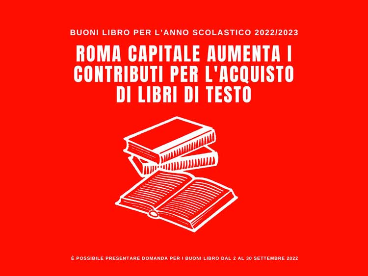 Buoni per i libri di testo, Roma Capitale triplica i contributi