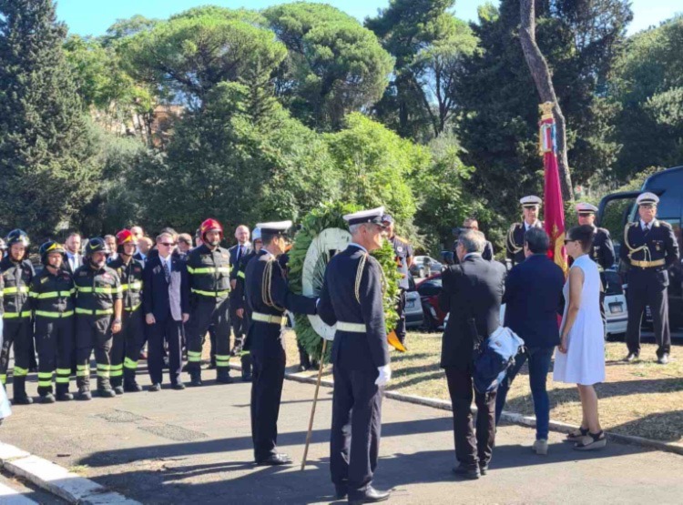 Roma, cerimonia in ricordo dell'attentato alle Torri gemelle di New York