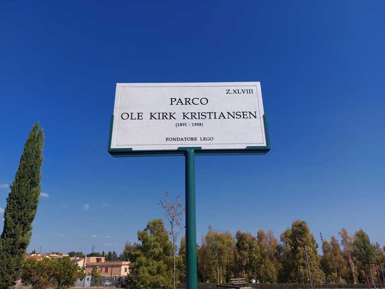 A Roma un parco pubblico intitolato al fondatore della LEGO
