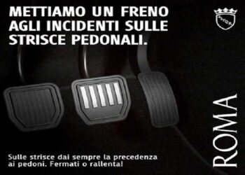 Nuova campagna di comunicazione di Roma sull'importanza della sicurezza dei pedoni