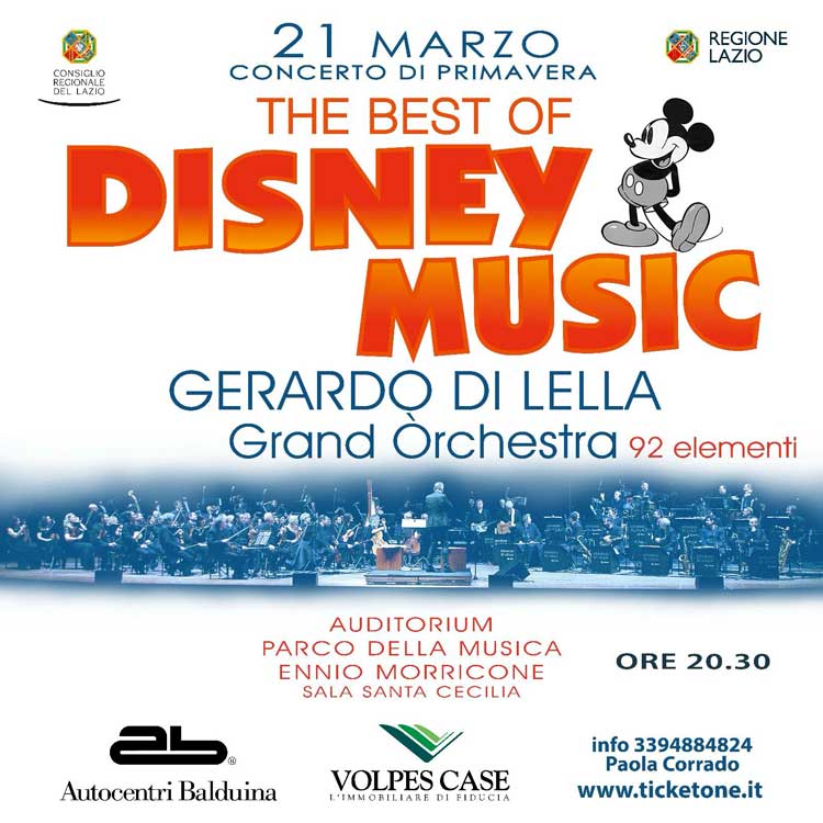 La locandina del concerto The best of Disney Music a Roma