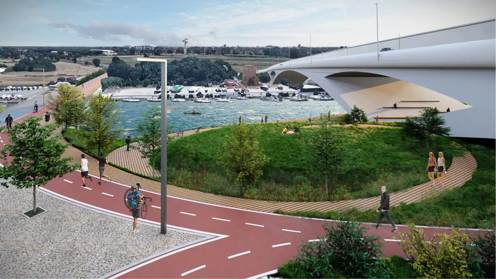 La pista ciclabile passerà sul vecchio ponte della Scafa