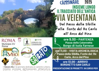 Sabato Blu via Veientana Municipio XV Roma passeggiata Isola Farnese ottobre 2025