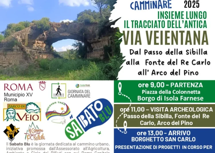 Sabato Blu via Veientana Municipio XV Roma passeggiata Isola Farnese ottobre 2025