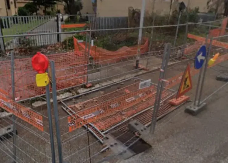 Voragine via Buie d'Istria Municipio V lavori ottobre 2025
