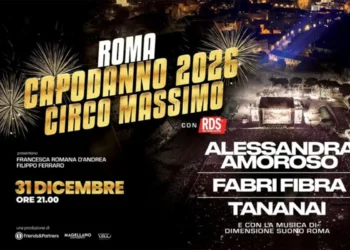 Capodanno 2026 Circo Massimo Roma concerto gratuito Alessandra Amoroso Fabri Fibra Tananai