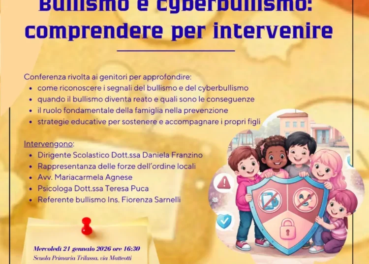 Bullismo prevenzione scuola Trilussa Pomezia incontro famiglie gennaio 2026