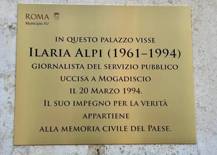 Ilaria Alpi targa commemorativa Vigna Clara 32 anni morte Municipio XV Roma