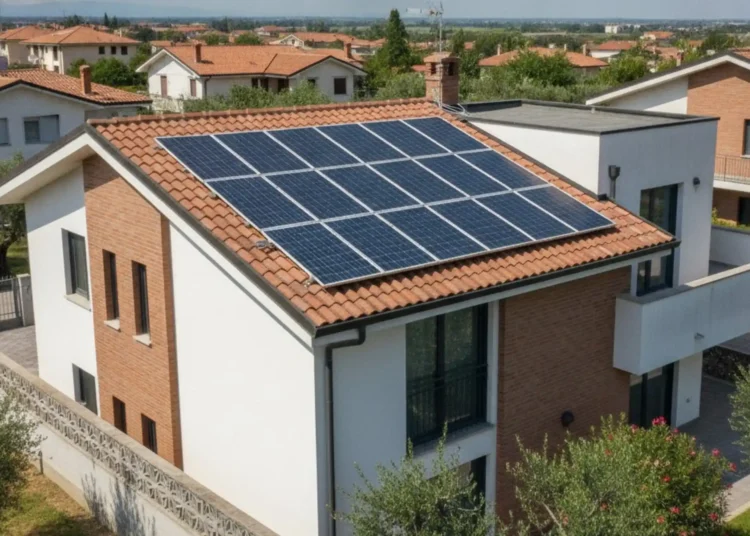 Pannelli fotovoltaici su casa