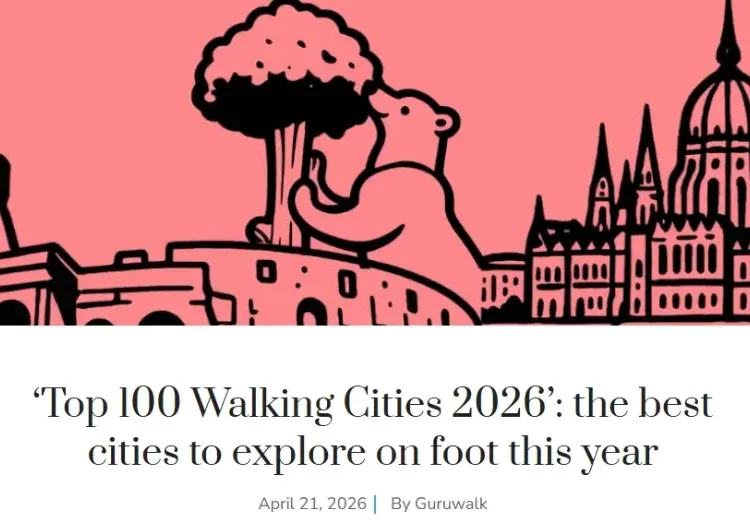 Roma è la città più bella del mondo da visitare a piedi: terzo anno consecutivo in testa alla classifica Top 100 Walking Cities 2026 di GuruWalk. Tutti i dati